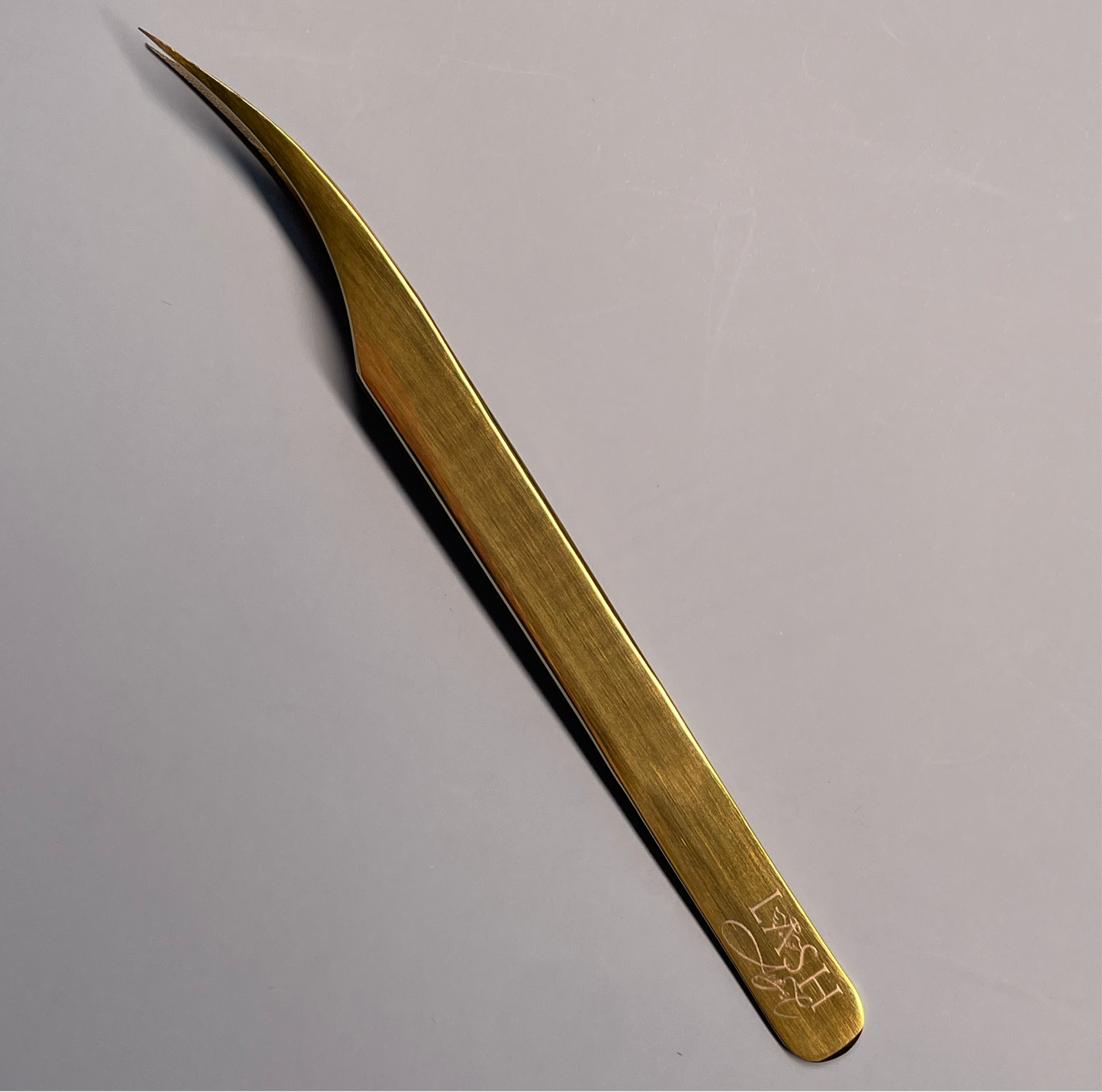 Gold Fiber Tip Curved Isolation Tweezer